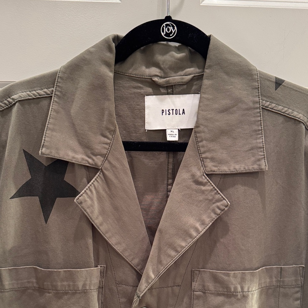 Pistola Olive Jumpsuit with Black Star Details - Picture 2 of 5